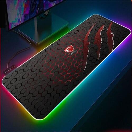 XGZ RGB Msi Best-selling Gaming Accessories Mouse Pad Carpet 90x40 Lager Size Mousepad XXL Laptop Desktop PC Non-slip Mousepad