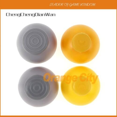 Replacement Gray & Yellow Analog Thumbsticks 3d joystick Caps replacement For NGC Nintendo Gamecube Controller 60pcs/lot=30pairs