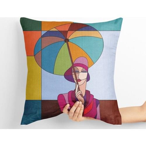 Lily WomenS Handmade Linen Fabric Cushion Cover Pillowcase 2 PCS Set