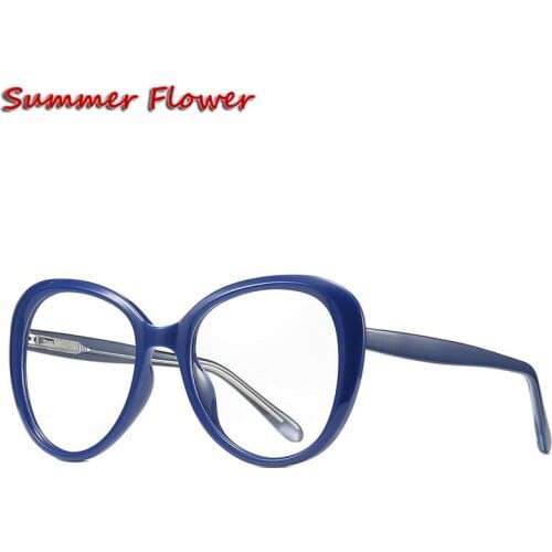Butterfly Women Prescription Glasses Frame Acetate Eyewear Optical Glasses Lens Eyeglass for Female