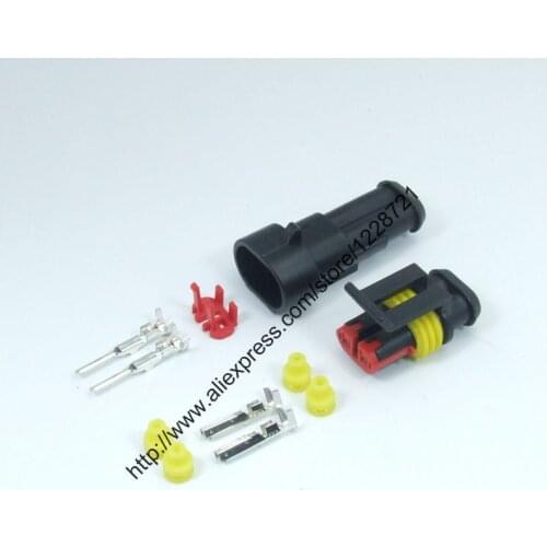 10kit 282080-1 282104-1 IP67 2pin way Super Sealed Waterproof Electrical Wire Connector Auto Plug for Car caravan marine jet