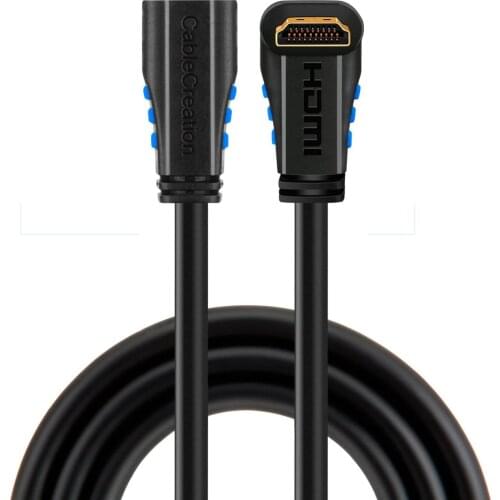 2.0 Extension Cable, Upward Angle 270 Degree 4K(60Hz) HDMI 2.0 Male to HDMI Female Cable,3D Video, Ethernet,Audio Return Channel