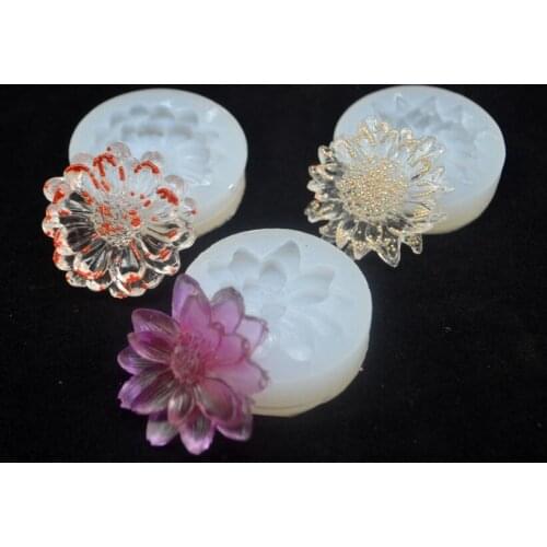 3 style for choose white flower diy Silicone Molds Epoxy Resin Jewelry Pendant Mould Making Craft Mold Tools Diy Making Fashion