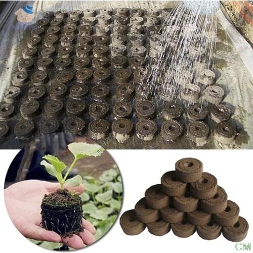 5pcs 30mm Peat Pellets Seed Starting Plugs Seeds Starter Pallet Nutrient Substance Medium Seedling Flower Planting Soil Block