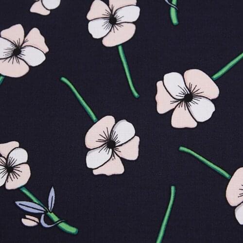 BZ49 100*140cm Yellow Blue 3Colors Flowers Printed Cotton Fabrics For Kids Clothing DIY Sewing Fabric For Dresses For Women