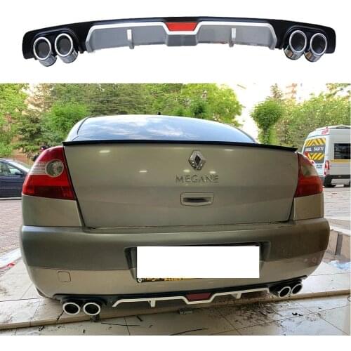 Renault Megane 2 Diffuser Rear Bumper Insert 4 Exhaust Output