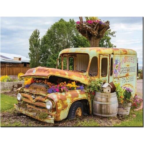 Diy Diamond Painting Full Square Round Drill flowers truck 5D Diamond Embroidery Mosaic Cross Stitch Kit