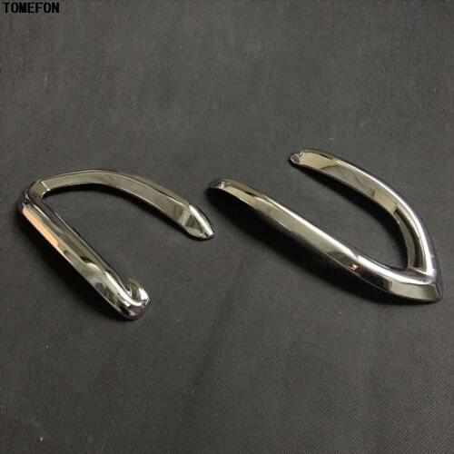 For Fiat 500X 2018 2017 2014-2016 ABS Chrome Front Fog Light Foglight Lamp AUnder Protector Lid Eyelid Eyebrows Cover Kit Trim