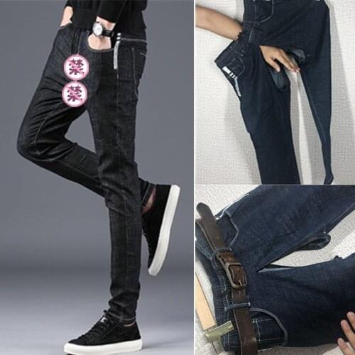 Mens Jeans Outdoor Sex Pants Zipper Open Crotch Sexy Casual Denim Pants Slim Straight Sexual Long Trousers Cowboys Plus Size
