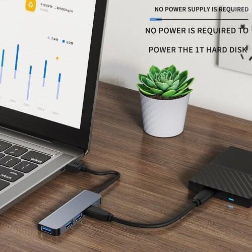 FLOVEME Four-in-one USB 3.0 to USB Hub for Samsung S8 S9 S10 Huawei Mate10 Pro P20 P30 Type-C Channel Computers Expansion Dock