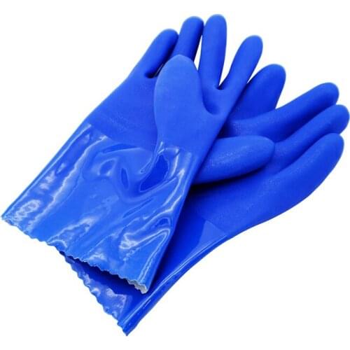 Household oil-proof rubber gloves thick wear-resistant waterproof oil-proof anti-skid dishwashing chores