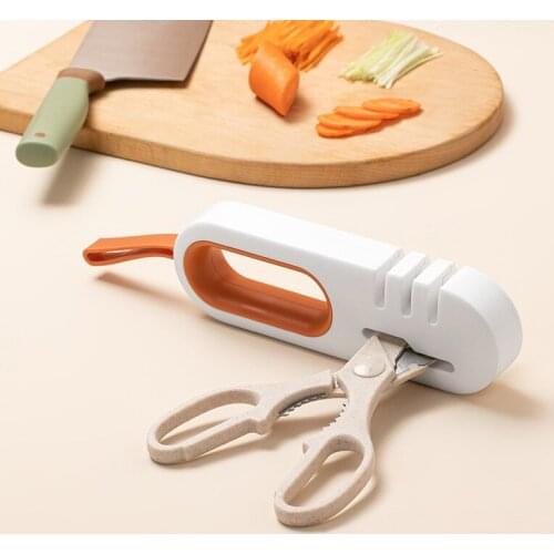 Home Fast Sharpener Anti-slip Hangable Kitchen Knife Scissors Sharpener Manual Kitchen Knife Sharpening Tool