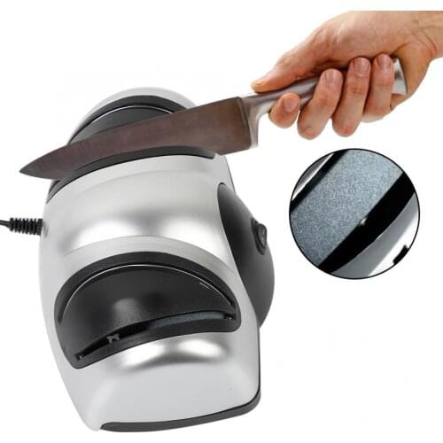 2 Stages Double Wheel Electric Knife Sharpener Machine Household Tool Kitchen Knife Sharper Grinding Sharpener 220-240V EU