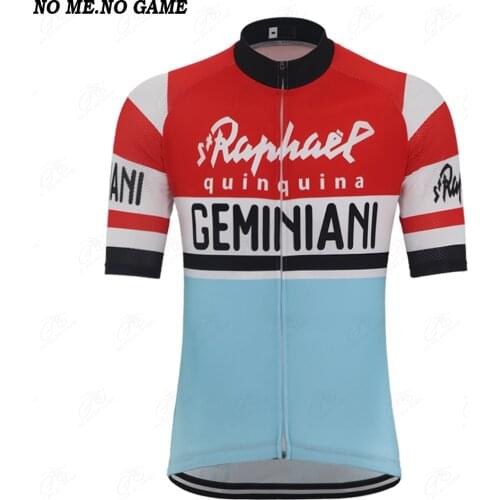 Pro team Retro Cycling Jersey Mens Summer Short Sleeve Road Racing Bike Wear Clothing Quick Dry 100%Polyester MTB Bike Jersey