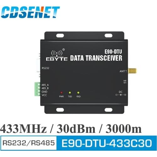 E90-DTU(433C30) 433MHz Modbus Wireless Transceiver Modem 1W 30dBm RS232 RS485 RF Long Range Module