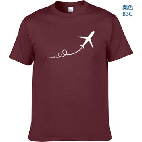 100% cotton funny Airplane taking off print men T shirt cool summer funny men tshirt male o-neck t-shirt men tees