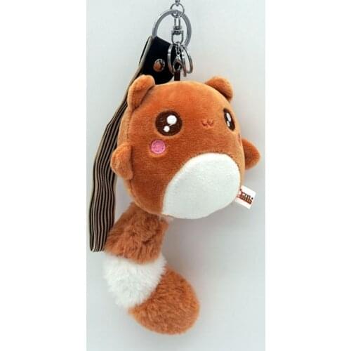 Kawaii Chi-tailed Bear Plush Toy Big Tail Keychain Car Hanging Pendant Kids Birthday Easter Gift Toy