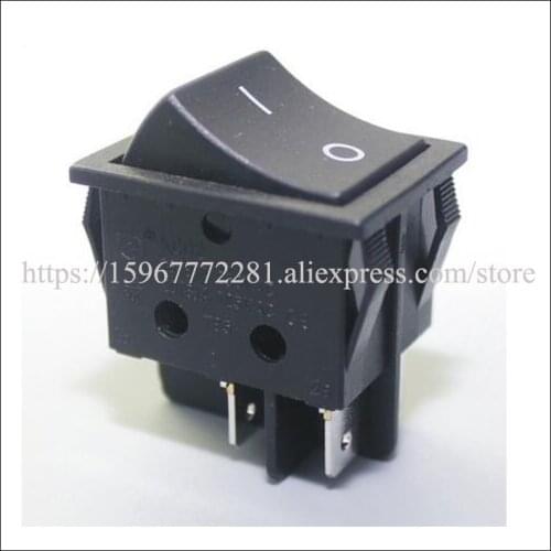 Rocker Switches 20A 125VAC,250VAC 16A DPST ON OFF 4 Pins Switch Double Pole 30*22MM KCD2-2-201 Black