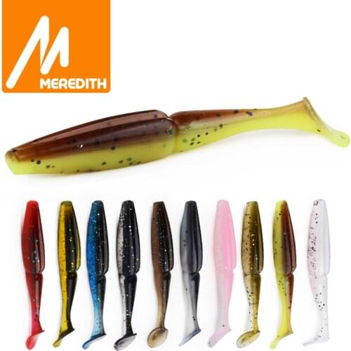 Meredith Crazy Shiner 11cm 10.5g 5pcs Artificial Soft Lure Fishing Lure Soft Silicone Baits Carp Wobblers For Fishing Tackle