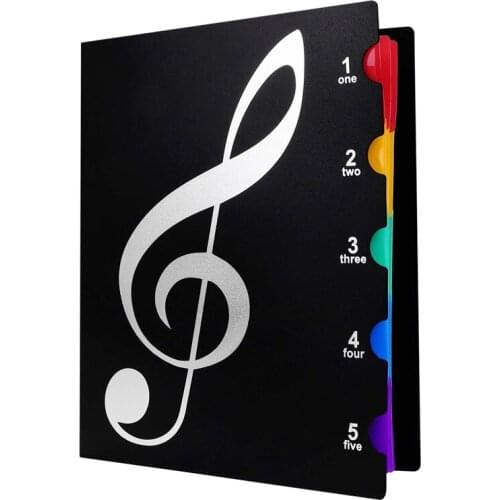 Music Themed Folder Holder Writable Musicians Treble Clef Sheets Piano Choir Paper Store Read Psalm Song Recitals Concert Protec