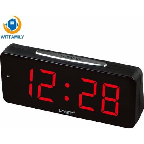 1.8 Large Display electronic clock desktop Big Numbers Digital LED Alarm Clock Table Clocks with AC Power nixie clock