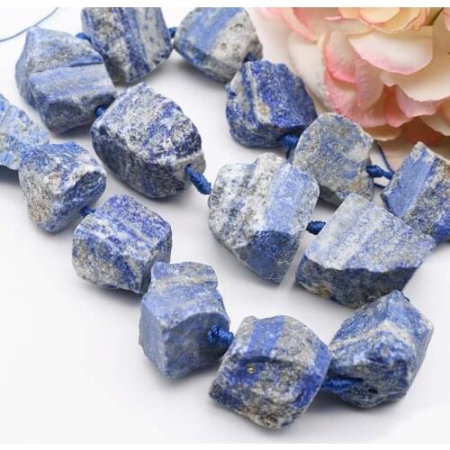 Natural Lapis lazuli original Stone Bead irregular shape For DIY necklace bracelet jewelry making 15 "free shipping