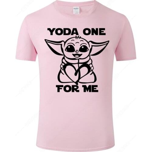 2021 New Summer Cotton Tee Baby Yoda Printed T Shirt Men Women Short Sleeve T-shirt Male Fashion Cool Streetwear Clothing J13