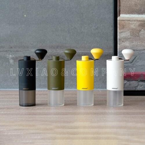 Minos Portable Manual Coffee Grinder with Stainless Steel Burr and ABS bean canister for Drip Coffee,Pour over, French Press
