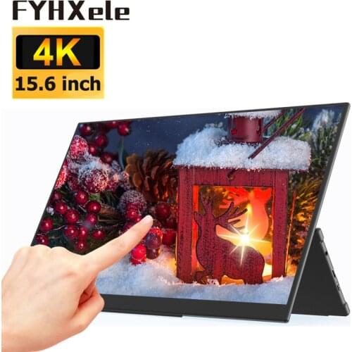 15.6inch 4K Portable Monitor UHD Multi-touch 60Hz HDR IPS LED Screen OSD Type-C HDMI for Laptop/PC/Phone/Xbox/PS4/MacBook