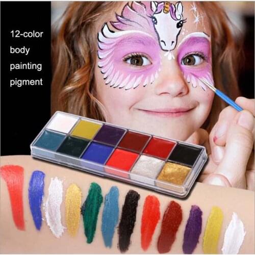 Festival Face Painting Pigment Non-Toxic Water-Based Body Paint Oil Art Makeup Palette For Theme Party To Make Special Effects