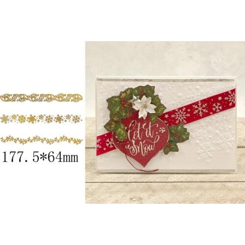 Preferred Christmas Stripe Frame Decoration Hot Foil Plates for Scrapbooking DIY Paper Cards Crafts New 2019