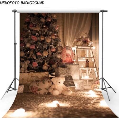 Christmas Background Fireplace Tree Winter Snow Window Backdrop Interior Baby Birthday Photography Background For Photo Studio