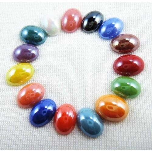Mix color 8*10mm 100Pcs Kawaii cute oval shape rhinestone flatback cabochon for DIY phone,nail art decoration BL20