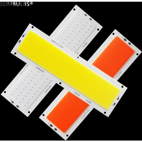 SUMBULBS 1200LM 12W DC 12V COB LED Light source Bulb 12CM 120*36mm LED Strip 5 colors Panel Module Light Emitting Diode