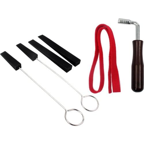Tooyful Professional 1 Set Piano Tuning Kits Tuning Hammer Temperament Strip Rubber Mute for Pianist Beginner Piano DIY Parts