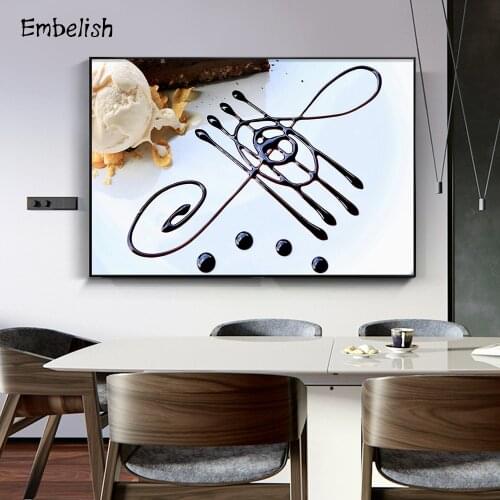 Embelish 1 Pieces Coffee And Bread With Music Notes Kitchen Home Decor Wall Art Pictures For Living Room HD Canvas Paintings