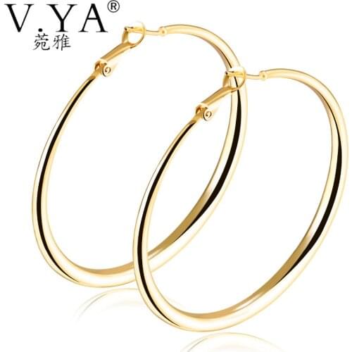 Женские золотые серьги V.YA China At AliExpress