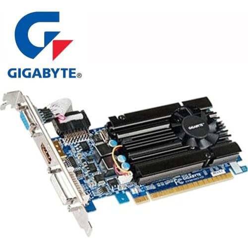 GIGABYTE GT610 1GB Video Card 64Bit GDDR3 GV-N610D3-1GI Graphics Cards for nVIDIA Geforce GT 610 1GB HDMI Dvi VGA Cards Used