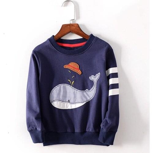 Knitted Toddler Boy Sweater Casual Spring 2018 Cartoon Whale Pattern Warm Cotton Boys Sweaters Pullovers Children