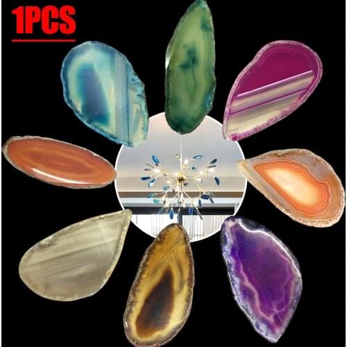 Agate Slice Coaster Brazil Raw Gemstone Crystal Ornament Nature Colorful Al-agate Bead Polished Quartz Christmas Gift