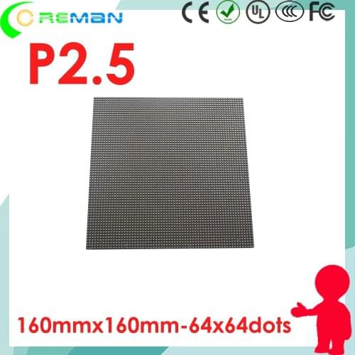 Aliexpress good price led sign module p2.5 / video led tv wall module p2.5 / 64x64 dot matrix rgb led module pixel 2.5mm