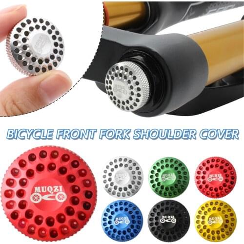 Bicycle Front Fork Shoulder Over Aluminum Alloy Shock Absorber Gas Front Fork Aluminum Alloy Valve Protection Cap Bicycle Tool