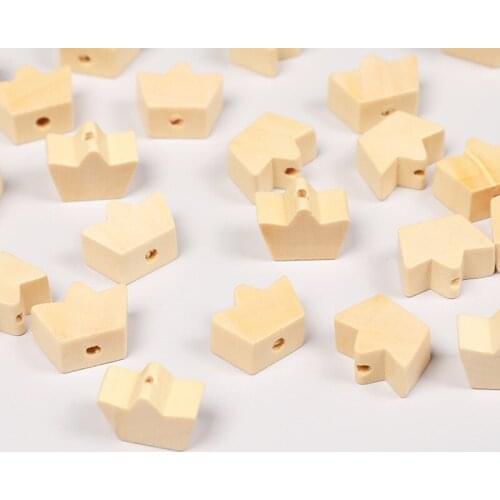 DIY 50Pcs Natural Color Crow Wood Chips Spacer Beads Handmade Custom Decorations Crafts Kid’s Educations Toys Accessories