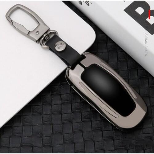 Car Remote Key Cover Protection Case Shell Keychain with Belt Aluminum Alloy Key Shell For Tesla Model S Car Styling Accessories