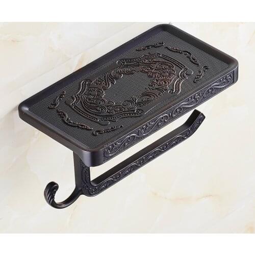 Stainless Steel Bathroom Paper Phone Holder with Shelf Bathroom Mobile Phones Towel Rack Toilet Paper Holder Tissue Boxes