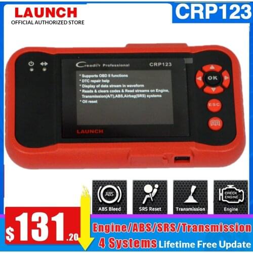 LAUNCH X431 CRP123 OBD2 EOBD auto scanner ABS Airbag SRS Transmission Engine Car Diagnostic Tool CRP 123 OBDII code reader