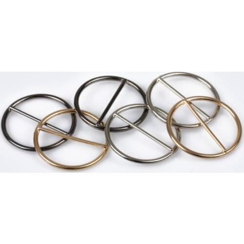 Diy Apparel Sewing Buckles Plating Metal Casting Circular Rings Belts Decorative Accessories Connecting Buckle 50pc/lot