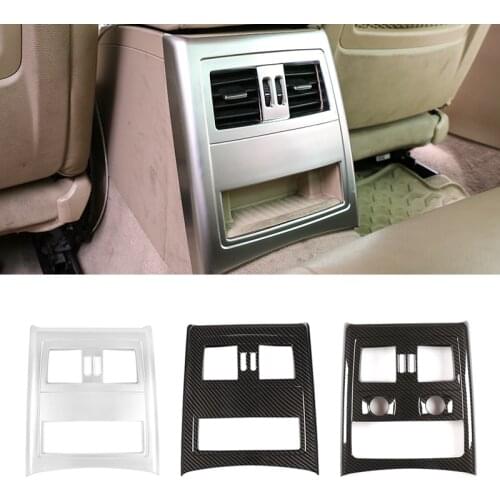 For BMW 3 Series E90 2005 - 2009 2010 2011 2012 Carbon Fiber Texture Car Rear Air Condition Air Vent Outlet Anti-kick Cover Trim