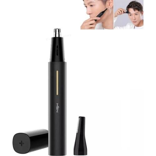 Xiaomi Double Cutter LED Electric Nose Hair Trimmer Temple Eyebrow Shaver Clipper Waterproof 2 in 1 Dual Blade Safe Cleaner Tool