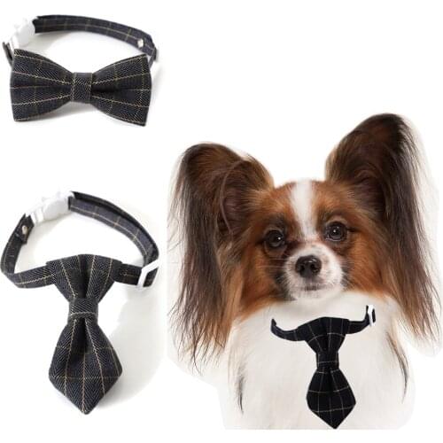 Neck Ties for Dog Breakaway Cat Collars Adjustable Pet Bow Ties Safety Kitten Collar for Small Dogs Cats Puppy Bowties Neckties